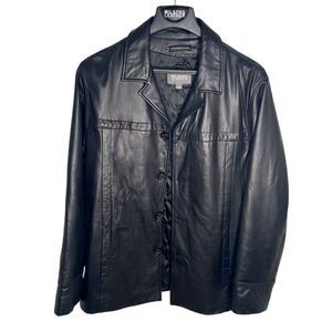 WILSONS Leather "M. Julian" Black Soft Insulated‎ 100% Men’s Coat Size Large L